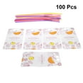thumbnail image 2 of 100PCS Matte Fruit Pattern Transparent Heat Resistant Drink Pouches Handheld Drink Container Set with Straws, 2 of 6