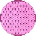 thumbnail image 1 of Ahgly Company Indoor Round Solid Pink Modern Area Rugs, 5' Round, 1 of 4