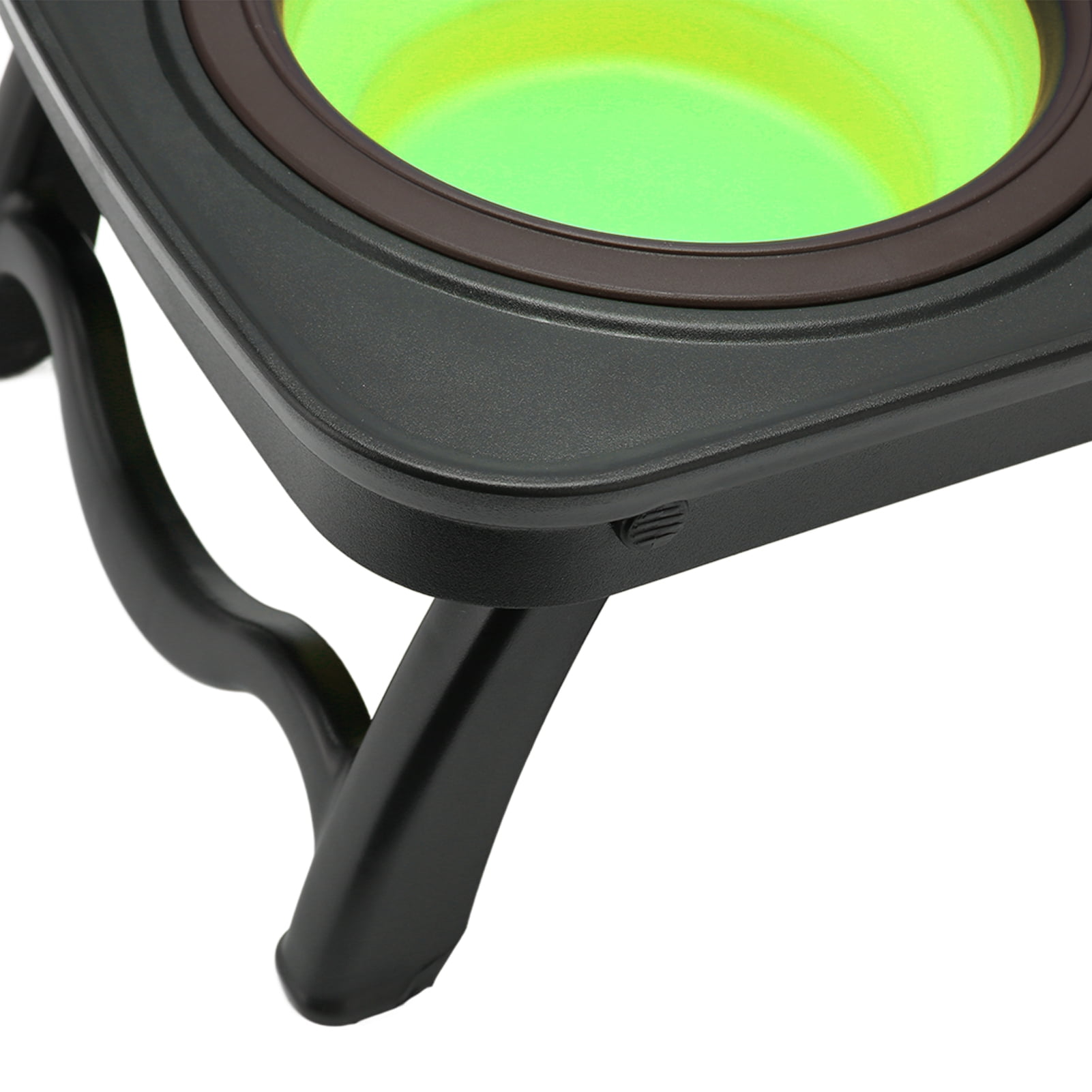Rupoun Foldable Elevated Dog Bowls Portable Double Raised Feeding Station with Stand for Outdoor Camping Travel, Small Green (14.6 in / 37 cm)
