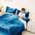 thumbnail image 3 of Feelyou Blue Underwater Fish Wildlife Bed Sheets for Men Women, Sea Landscape King Sheets, Blue, 4 Pieces, 3 of 5