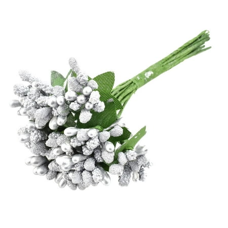- Unique Bargains Wedding Plastic DIY Craft Candy Box Note Book Gift Artificial Berry Silver Tone
