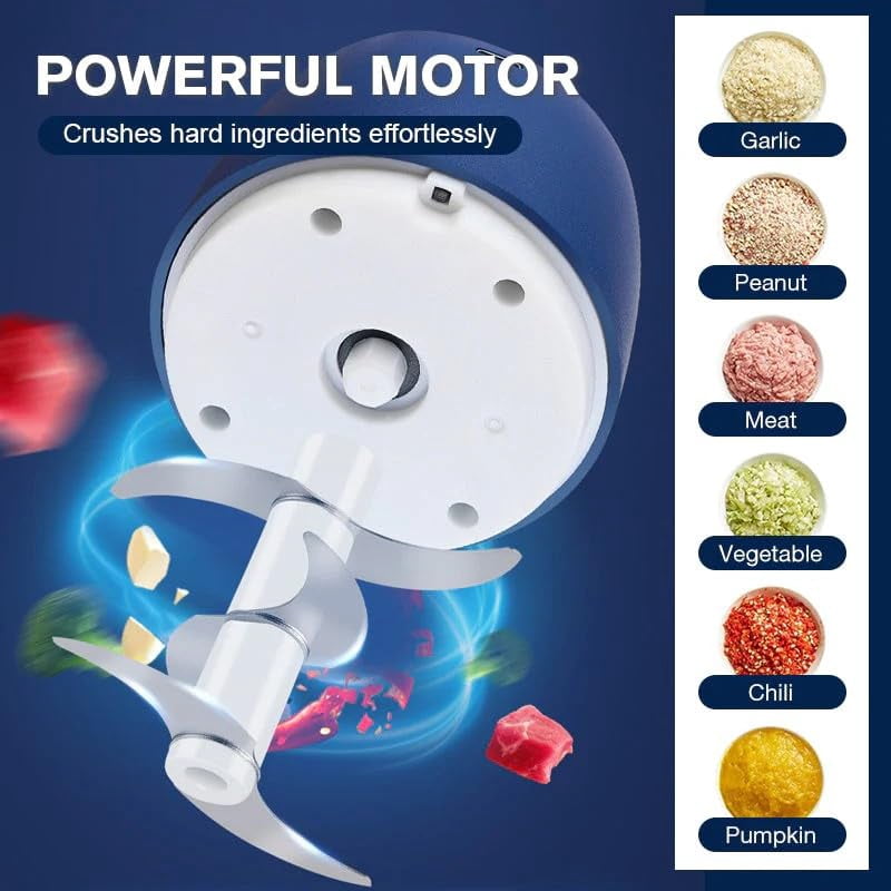 Electric Food Chopper – Robust Motor, Smart Design & Stainless Steel Blades, Mini Food Processor, Electric Meat Grinder & Vegetable Chopper, 4/6 Blades Food Processors for ,Onion,Vegetables,Fruits