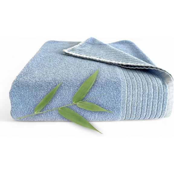 BedVoyage Luxury Spa Bath Towel, 650 GSM Ultra Soft & Plush, Viscose Derived from Bamboo, Super Absorbent, Large Towels for Bathroom 30x54 - Ocean