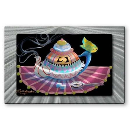 All My Walls 'Teapot' by Shelley Overton Graphic Art Plaque