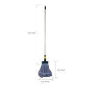 Eyliden Looped End String Wet Mop Heavy Duty Cotton Mop Commercial Industrial Grade Iron Pole Jaw Clamp Floor Cleaning 51in Long