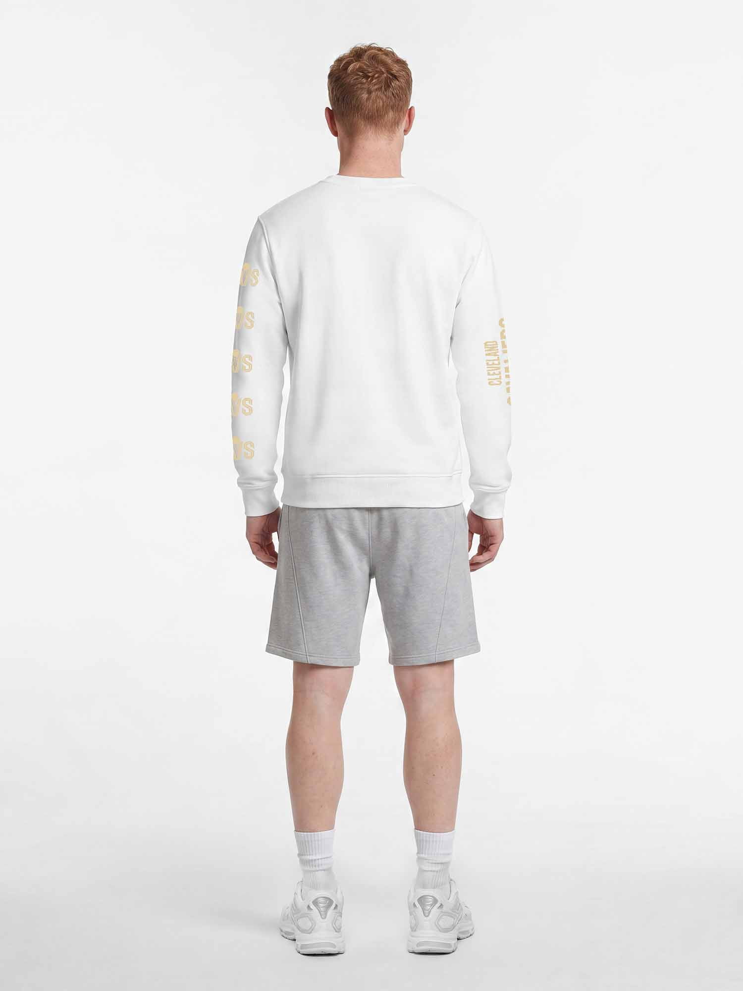 Cleveland Cavaliers Reebok Mens White Crew Sweatshirt