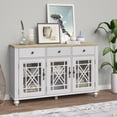 thumbnail image 2 of FESTIVO 55" Vintage Style Kitchen Buffet Sideboard Cabinet w/ Drawers - Grayish-white, 2 of 6