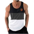 thumbnail image 1 of Men's Casual Sleeveless Vest Polyester Print Pullover Round Neck 1 Pc, 1 of 7