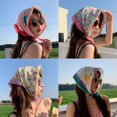 thumbnail image 4 of Daily Mix Store Womens Fashion Flower Scarf Lace Headband Floral Triangular Scarf , K8, 4 of 9