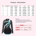 thumbnail image 7 of iiniim Kids Girls Long Sleeve Sequins Printing Ice Roller Figure Skating Dress Ballet Dancewear Size 6-16 Pink 12, 7 of 7