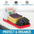 thumbnail image 6 of Zulay Kitchen Silicone Sponge Holder - Flexible Tray (Red), 6 of 8