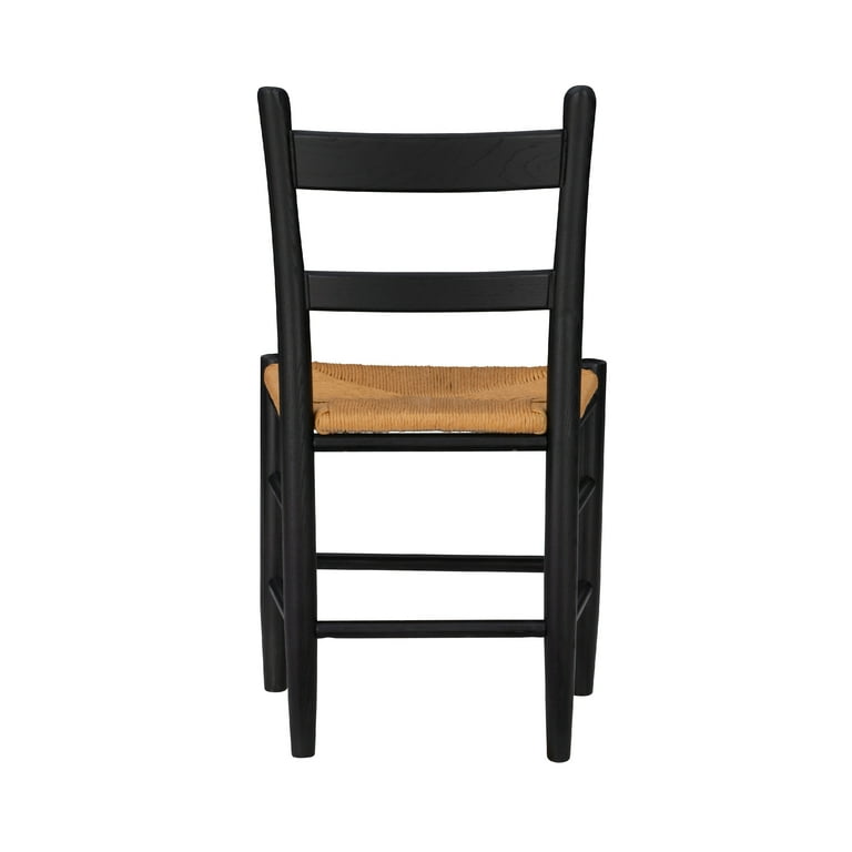 Black rush seat dining chairs hot sale