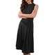 thumbnail image 1 of VESTIDO SIN MANGAS DE CUELLO REDONDO DE CINTURA ALTA A-LINE DE OFICINA PARA MUJERES INSPIRE CHIC XL NEGRO, 1 of 6