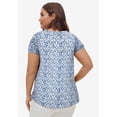 thumbnail image 2 of Ellos Women's Keyhole Neckline Peasant Blouse Shirt, 2 of 2