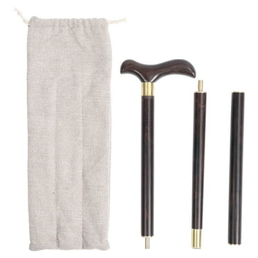 Assembly 3 Sections Wooden Walking Cane Hiking Walking Sticks Hand Walking Stick