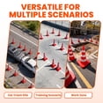 thumbnail image 5 of 36" 12 Pack PVC Traffic Cones, High-Visibility Orange Safety Cones with Reflective Collars and Handle, Structurally Stable Parking Lot Cone Construction Cones for Road Safety and Construction Zones, 5 of 10