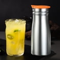 thumbnail image 6 of Baoblaze 0.8L Insulated Stainless Steel Coffee Carafe Cold Beverage Pitcher Leakproof Lid Orange no handle, 6 of 8