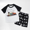 thumbnail image 2 of HCNTES Toddler Clothing Soft Color Block Train Print Tee & Shorts for Toddler Boy Outdoor Play, 2 of 9
