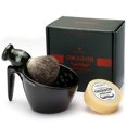 thumbnail image 1 of Brocha de afeitar de pelo de tej&#2013265923n Anbbas con jab&#2013265923n de afeitar y espuma mejorada - Taza POP A5 de melamina, juego de espuma para afeitado en h&#2013266170medo p, 1 of 7