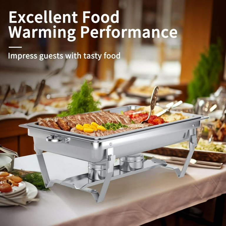 Nova Microdermabrasion Chafing Dish Buffet Set Of 4 Stainless Steel Chafing Dishes Buffet Food Warmer Parties Catering Event Food Water Pan Fuel Holder