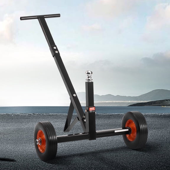 CAFORKP 600 lb Capacity Trailer Dolly with Adjustable Height (16.5" & 22"), 1-7/8" Ball, Solid Rubber Tires