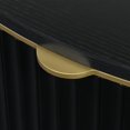 thumbnail image 2 of Atumcto Modern Farmhouse Round Coffee Table with Storage Drawers, Fluted Center Table with Gold Handles for Living Room, Black, 2 of 10