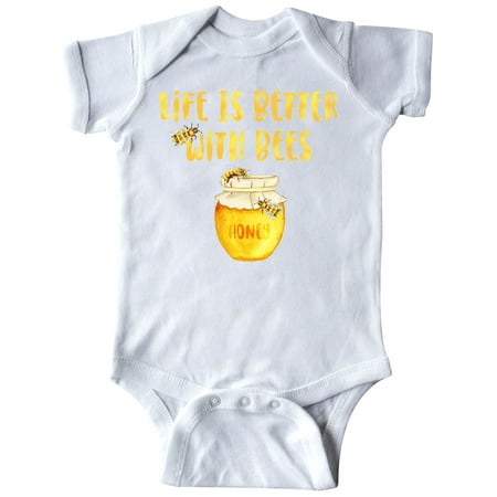 

Inktastic Life s Better With Bees 2 Gift Baby Boy or Baby Girl Bodysuit