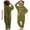 Green, variant on Silly Big Mouth Monster Jumpsuit - Premium Soft Fleece Halloween Costume Onesie, Funny Loungewear with Giant Comb for Halloween Nights Party Red Size: M