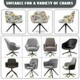 thumbnail image 6 of Xixirimido Colorful Bright Rose Floral Pattern Swivel Office Arm Chair Covers Stretch Soft Desk Chair Slipcovers, Curved Back Leisure Armrest Chair Protector Accent Dining Chair Cover, 6 of 7