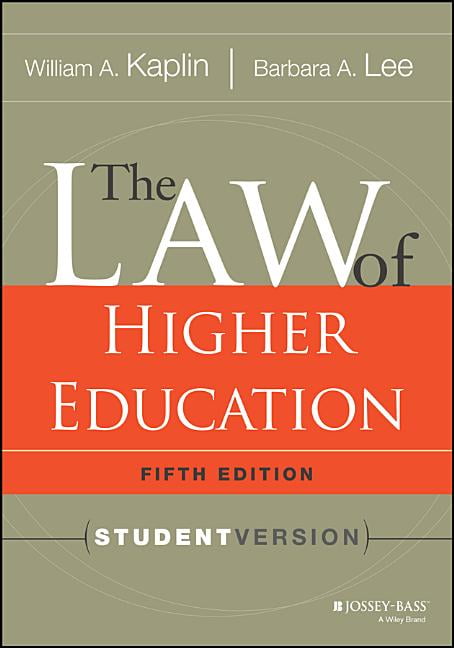 Jossey Bass Higher Adult Education The Law Of Higher Education