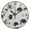 Black, variant on 9.84in Gemstone PVC Canvas Wall and Table Clock with Canvas Texture, Black or Gold Hands