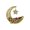 Gold, variant on WINDLAND Iron Hollow Moon Shaped Tray for Eid Celebration Dessert and Pastries Serving Plate Small Snacks Storage Container