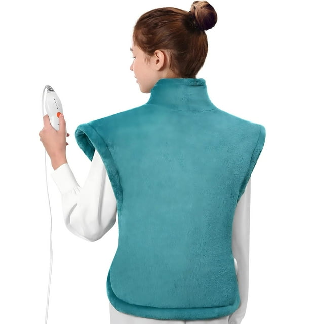 MaxKare Large Heating Pad with 4 Heat Settings & Auto Shut-off, for Full Body Stress Relief, 24"x33"- Green