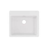 Elkay, ELG2522WH0 , Elkay Quartz Classic 25" x 22" x 9-1/2" Single Bowl Drop-in Sink, White, Sinks
