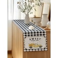 thumbnail image 5 of Table Runner 70 Inches Long for Kitchen Dining, Yellow Truck Dresser Scarf Farmhouse, Dining Table Decorations for Wedding/Parties, Spring Bees Honey Daisy Black Lattices 13 x 70 In, 5 of 8