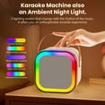 thumbnail image 2 of Bocina JYX, Bocina Bluetooth Portátil con 2 Micrófonos Inalámbricos, Luces RGB, Altavoz Bluetooth Compatible con Entrada TF/AUX y voz Mágica Divertida, 2 of 9