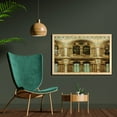 thumbnail image 2 of Urban Wall Art with Frame, Historical Architecture European City Building in London British Culture Art Photo Print, Printed Fabric Poster for Bathroom Living Room, 35" x 23", Sepia, by Ambesonne, 2 of 2