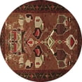 thumbnail image 1 of Ahgly Company Indoor Round Persian Brown Traditional Area Rugs, 7' Round, 1 of 4