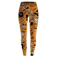 thumbnail image 4 of Halloween Orange High Waisted Leggings with Pockets for Women Buttery Soft, Stretchy, Breathable, Gentle Tummy Control, Moves Freely, Squat-Proof, Easy-Care, Athletic Yoga Lounge Pants S, 4 of 4