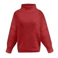 thumbnail image 4 of Turilly womens sweaters under $10 Women's Casual Solid Knitted Tops Long Sleeves Pullover Sweater, 4 of 5