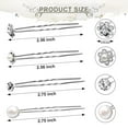 thumbnail image 3 of Pearl Hair Pins Wedding Bridal Hair Pins Rhinestone Flower Hair Pins U Shaped Hair Crystal Pins Metal Silver Pearl Bobby Pins Hair Jewelry Accessories for Brides Bridesmaids Thick Long Hair, 3 of 7