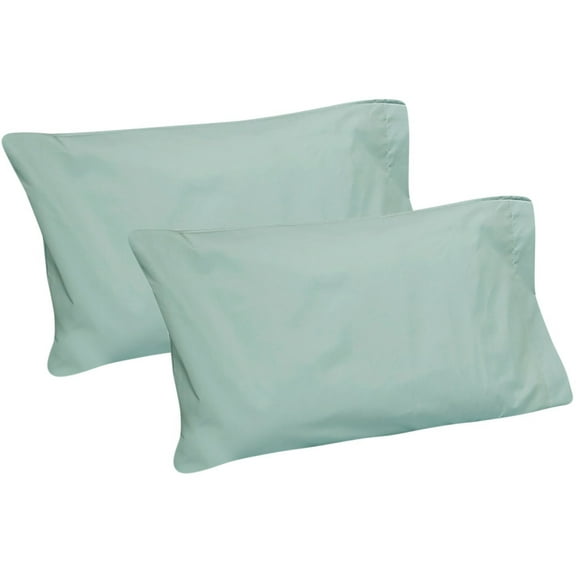 Giblin Set Of 2 Standard Pillow Cases Made of Cotton, Perfect for Camp Bunk Beds / RVs / Guest Beds Pillowcase (Seafoam)