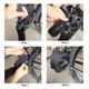 thumbnail image 2 of 1 par de correas para pedales de bicicleta, cintas ajustables, antideslizantes, dobles adhesivas, correas para pies de bicicleta, color negro, 2 of 5