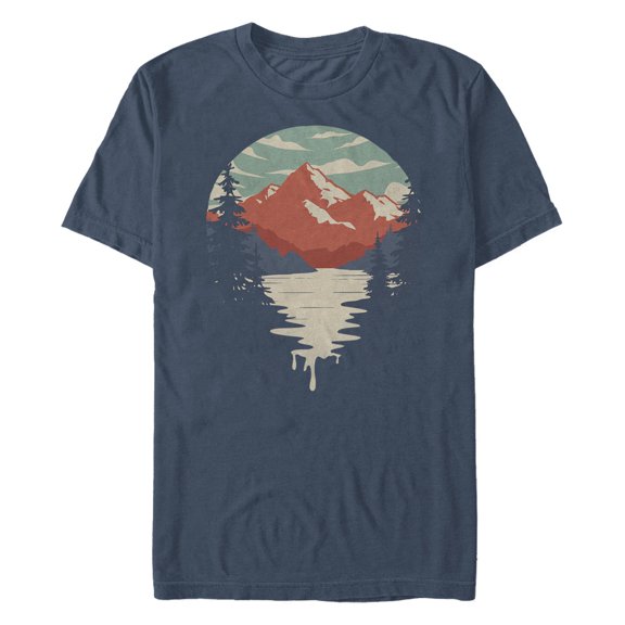 Men's Lost Gods Color Block Mountain Scene Graphic T-Shirt