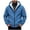 Blue, variant on Enjoytime Fall Winter Hoodies for Men Long Sleeve Zip Up Jacket Fleece Lined Warm Soft Oversized Sweatshirt with Pocket