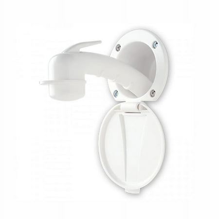 UPC: 0041031720000 | Ambassador Marine 137-0000-WH Recessed Shower W/ Lid Cup Marine Sprayer 6 Hose – White