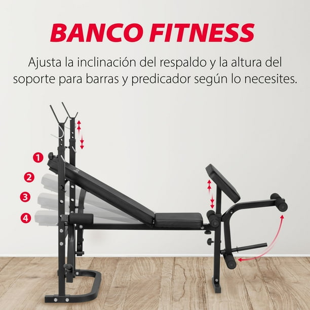 Banco de Ejercicio Fitness Altera BM-006 Multipocisiones para