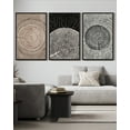 thumbnail image 5 of SHENIFY Vintage Wood Tree Rings Wall Art 16x24in3pcs Black Framed Farmhouse Rustic Canvas Paintings Living Room Bedroom Decor Nature Artwork, 5 of 5