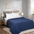 thumbnail image 4 of BELIZZI HOME 100% Cotton Bed Blanket, Breathable Thermal Blanket Twin Size, Soft Chevron 60''x90'', Perfect for Layering Any All Season, Navy Blue, 4 of 7