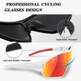 thumbnail image 4 of LINVO Polarized Sport Shield Orange Mirrored Wraparound Cycling Fishing Sunglasses for Men Women UV 400 Shades, 4 of 7